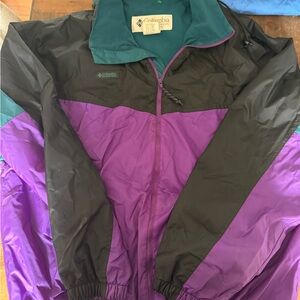 Columbia Teal and Purple Jacket Vintage 1990s